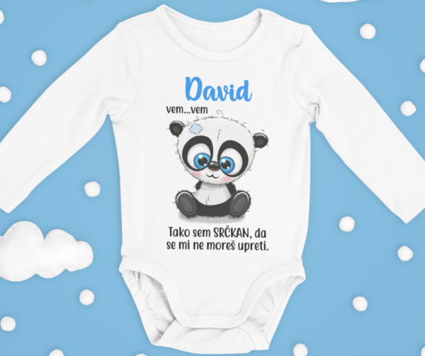 Otroški bodi - Panda, Tako Sem Srčkan [IME PO ŽELJI]
