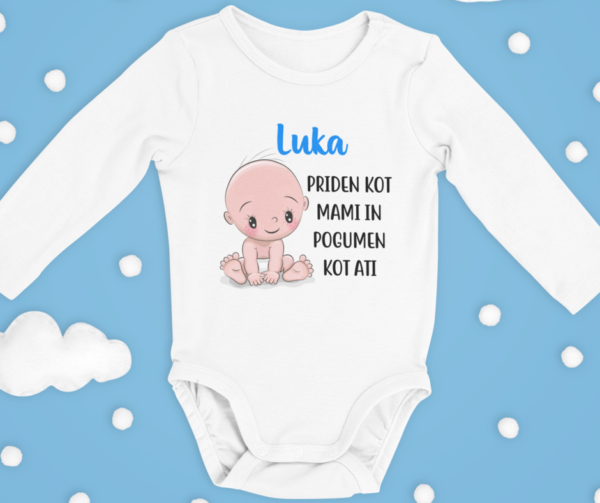 Otroški bodi - Priden Kot Mami In Pogumen Kot Ati [IME PO ŽELJI]