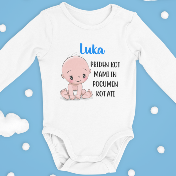 Otroški bodi - Priden Kot Mami In Pogumen Kot Ati [IME PO ŽELJI]
