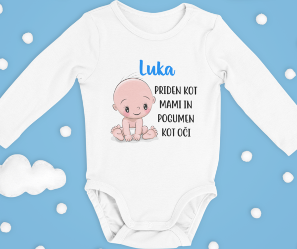 Otroški bodi - Priden Kot Mami In Pogumen Kot Oči [IME PO ŽELJI]