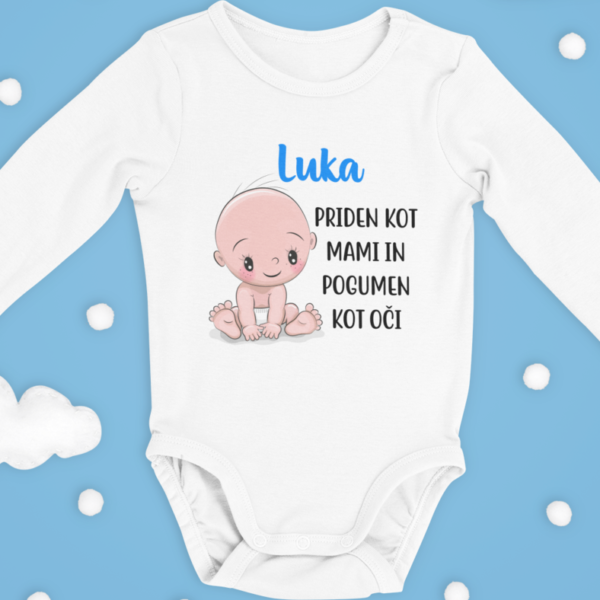 Otroški bodi - Priden Kot Mami In Pogumen Kot Oči [IME PO ŽELJI]