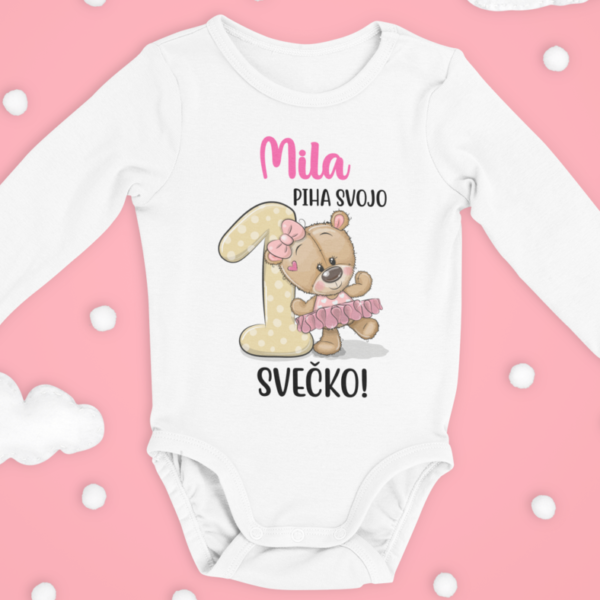 Otroški bodi - Piha Svojo Prvo Svečko [IME PO ŽELJI]
