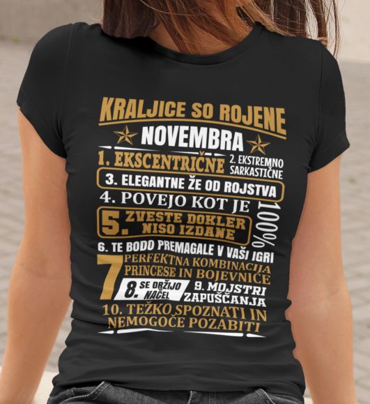 Majica Kraljice So Rojene Novembra