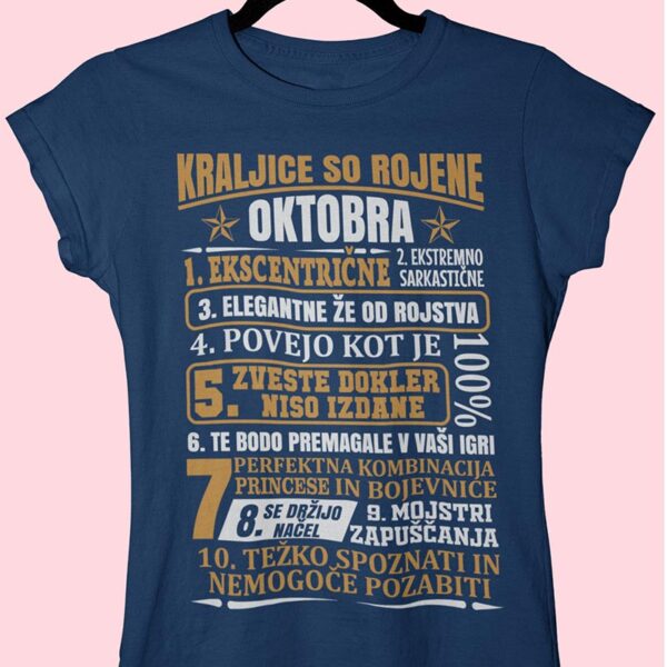 Majica Kraljice So Rojene Oktobra