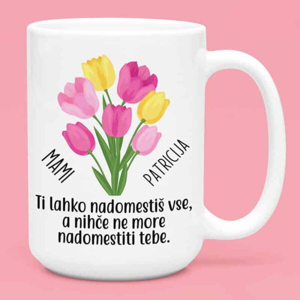 Skodelica – Šopek Tulipanov Najboljša Mami [IME po želji]