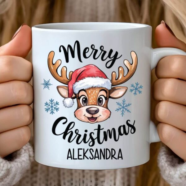 Skodelica Jelenček Merry Christmas + IME